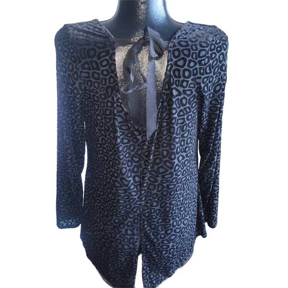 Frank Lyman Black Leopard Print Long Sleeve 16 - Picture 5 of 6